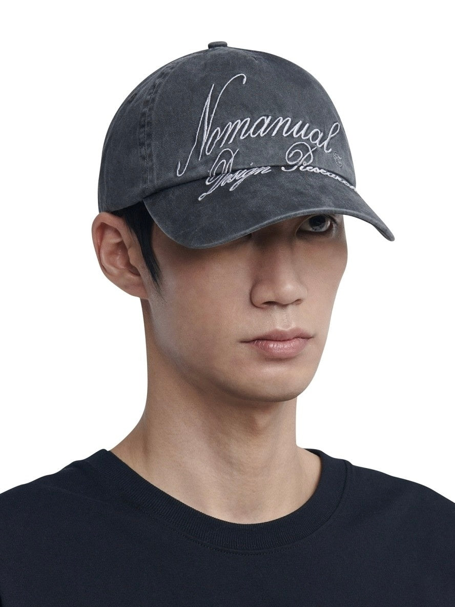 【NOMANUAL】CURSIVE LOGO BALL CAP