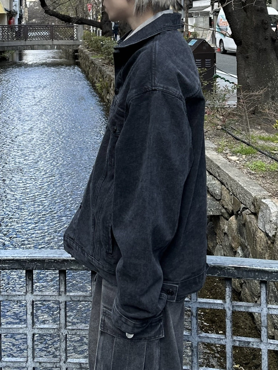 大阪店WEB限定受注制【Chikashitsu +】back design denim jacket