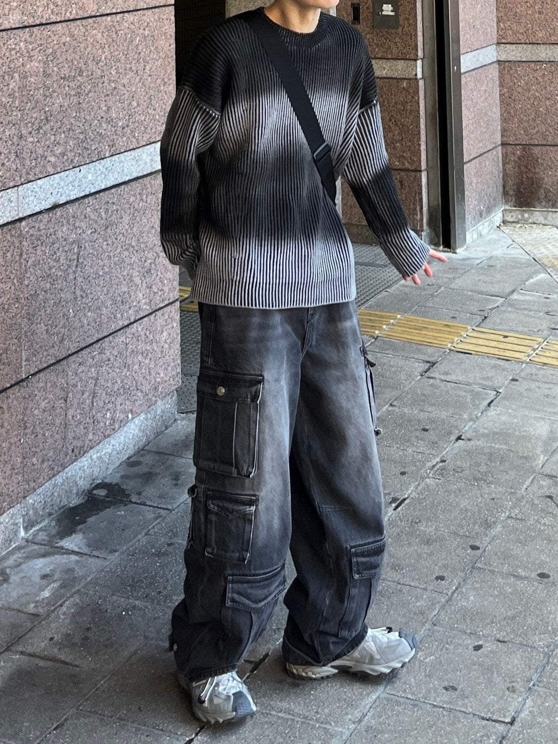 受注制【Chikashitsu +】bleach washing knit (3color) / 【チカシツプラス】ブリーチウォッシング長袖ニット