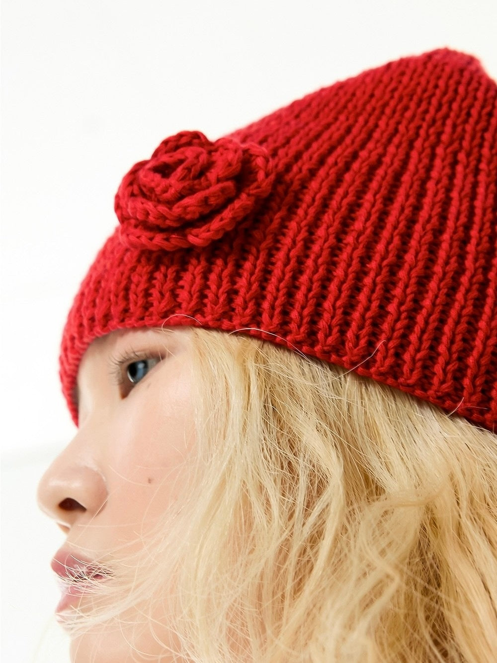 【ESC STUDIO】rose beanie made by mom and aunt