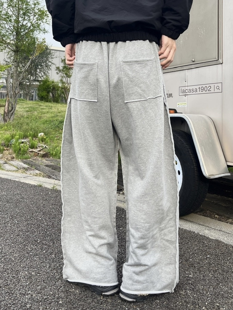 【youll】reverse wide sweat pants (2color)