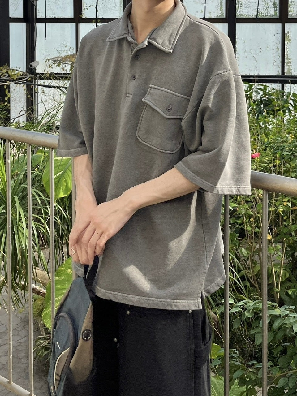 受注制【youll】pigment polo shirt (2olor)