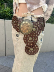 受注制【Never mind the XU】western wide belt (2color)