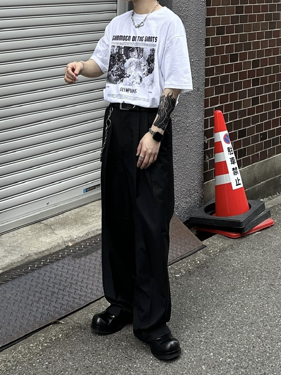 大阪店WEB限定【Chikashitsu +】oversized olympos t-shirt (2color)