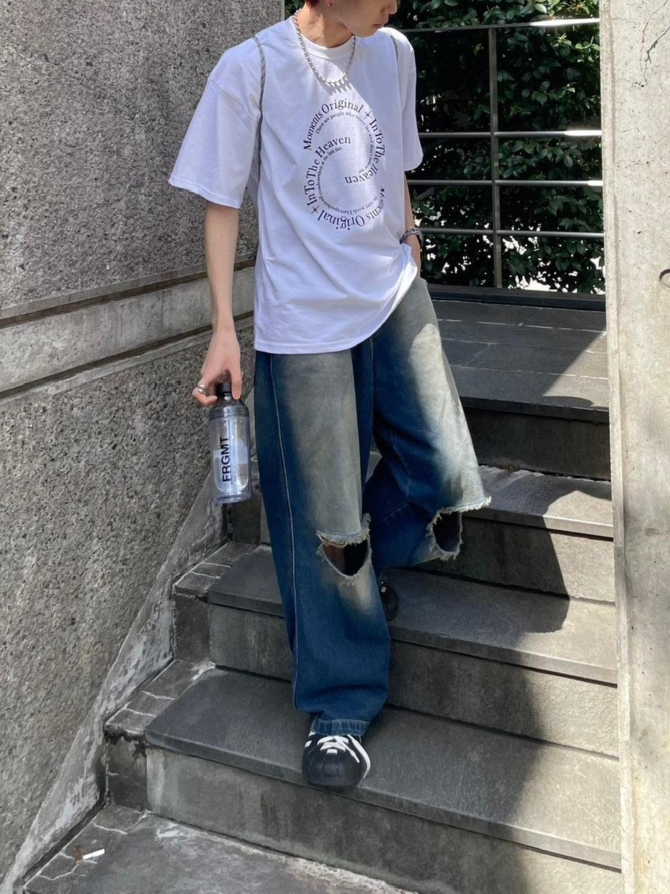 受注制【Chikashitsu +】logo graphic t-shirt 2 (3color) / 【チカシツプラス】グラフィックロゴプリント半袖Tシャツ