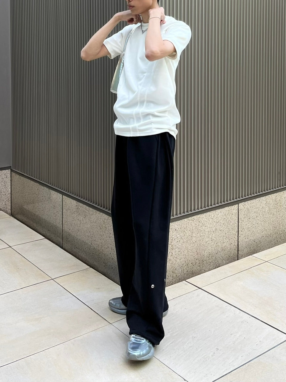 受注制【Chikashitsu +】compact stitch rib t-shirt (3color) / 【チカシツプラス】コンパクトステッチリブ半袖Tシャツ