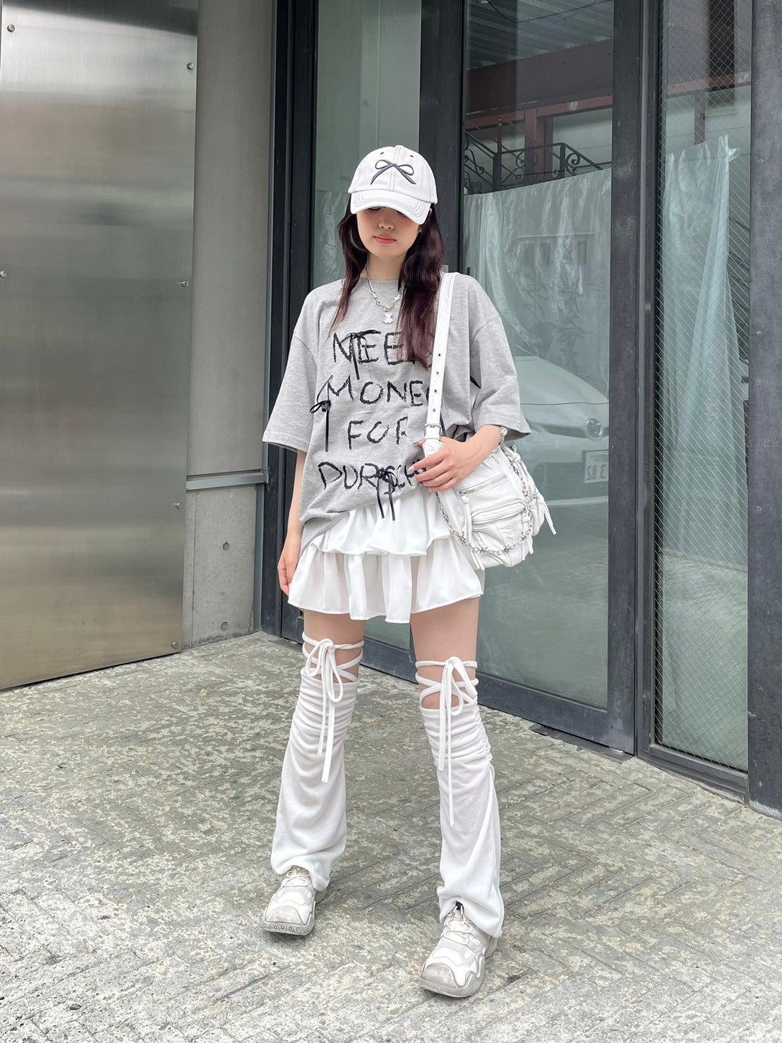 【nmtc +】ribbon half sleeve tee (3color)