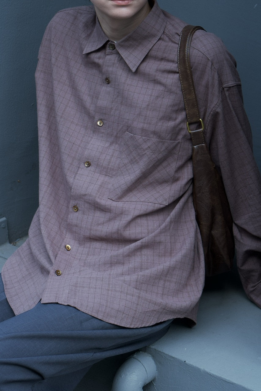 東京店WEB限定【Chikashitsu +】glen check regular shirt(2color)