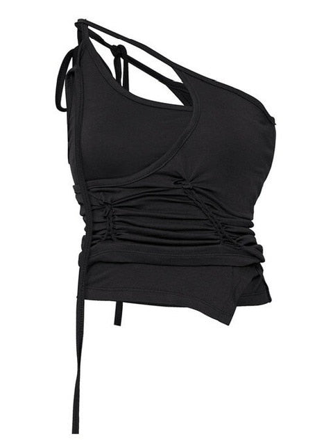 【FLAREUP】[SET] Handmade Twisted Layered Top