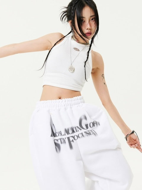 【HOLY NUMBER 7】Women's Dancer Crop Tank Top / 【ホーリーナンバーセブン】ダンサークロップロゴプリントタンクトップ