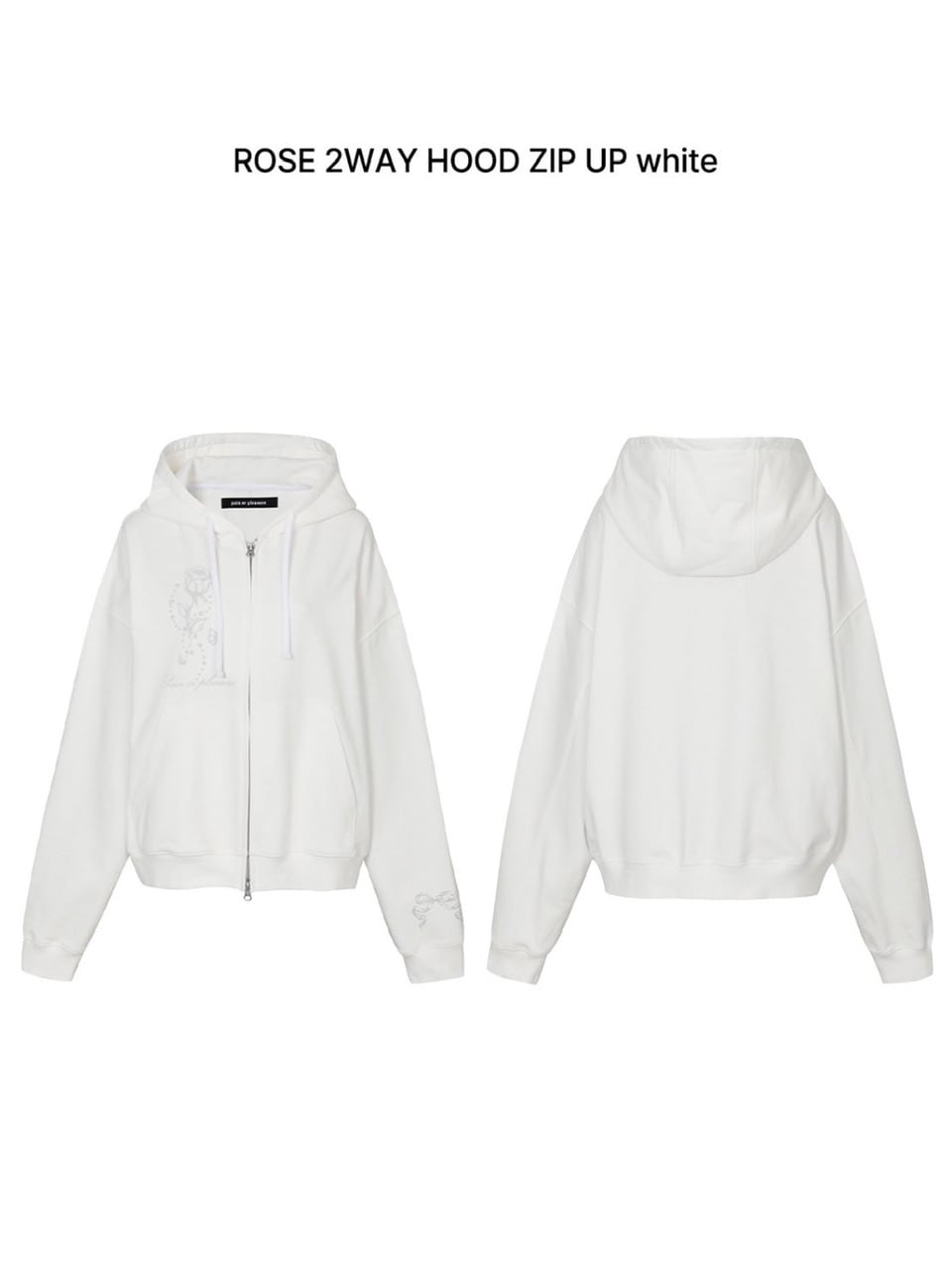 【PAIN OR PLEASURE】ROSE 2WAY HOOD ZIP UP