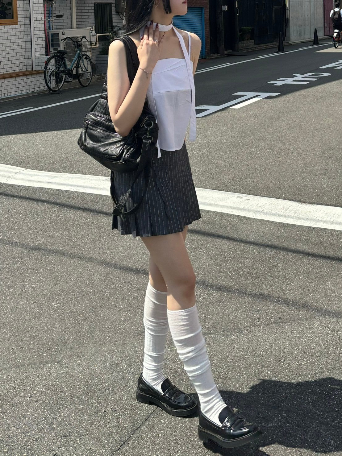 受注制【OaKS】choker set sleeveless blouse (3color)