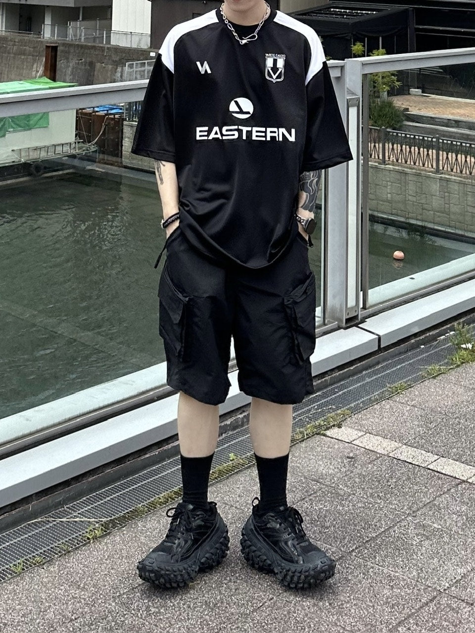 大阪店WEB限定受注制【Chikashitsu +】nylon cargo shorts