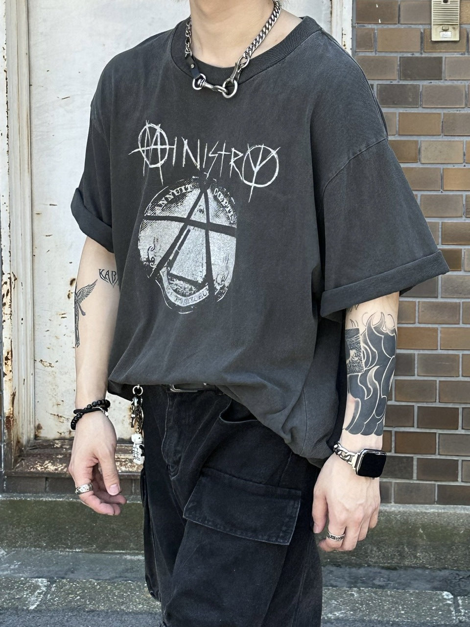 大阪店WEB限定受注制【Chikashitsu +】oversized ministry t-shirt
