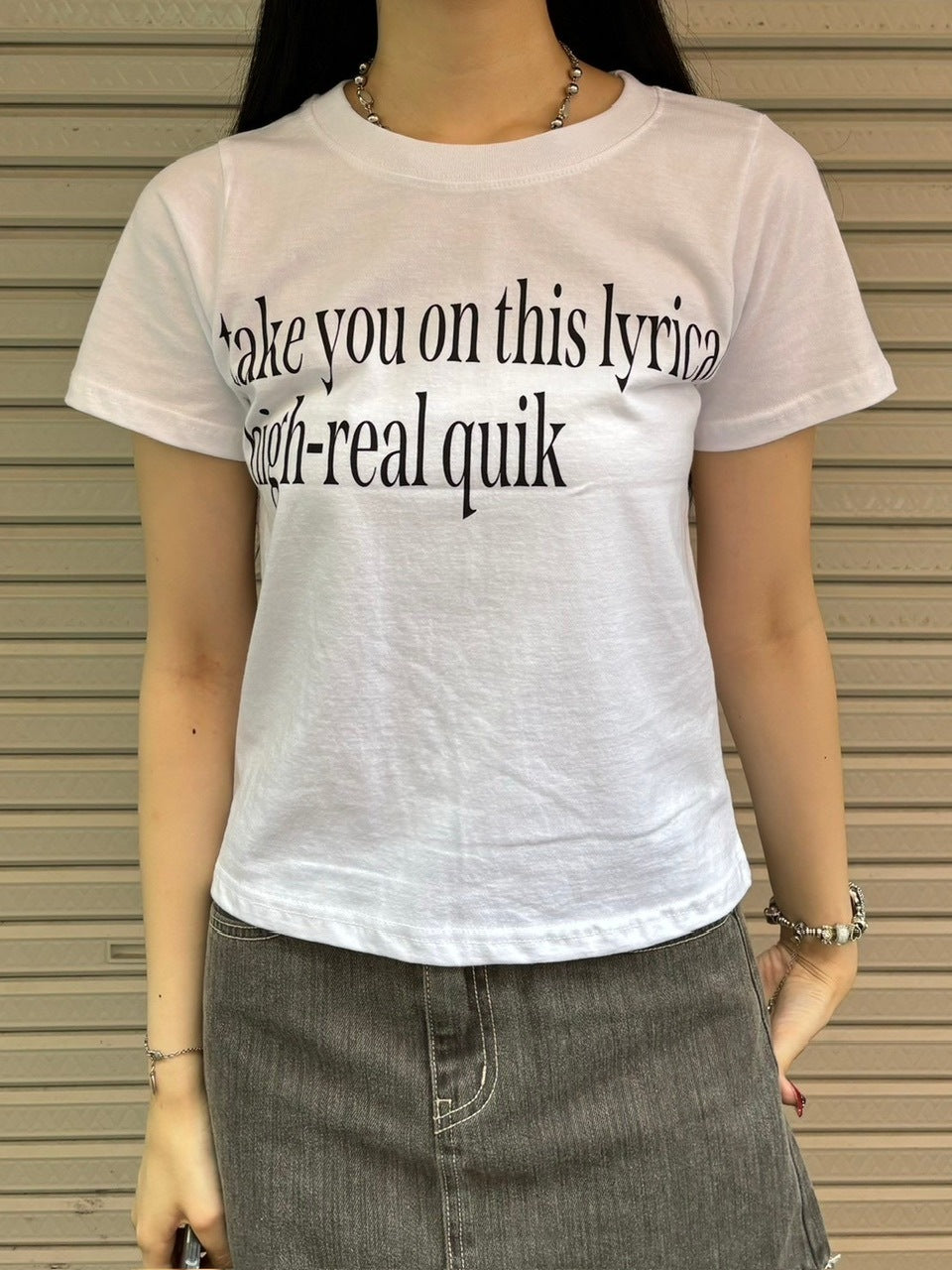 受注制【OaKS】cropped lettering t-shirt (3color)