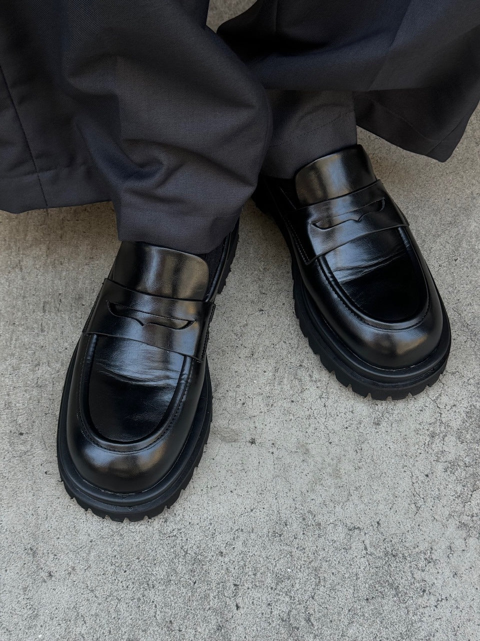 受注制【Chikashitsu +】double sole loafer