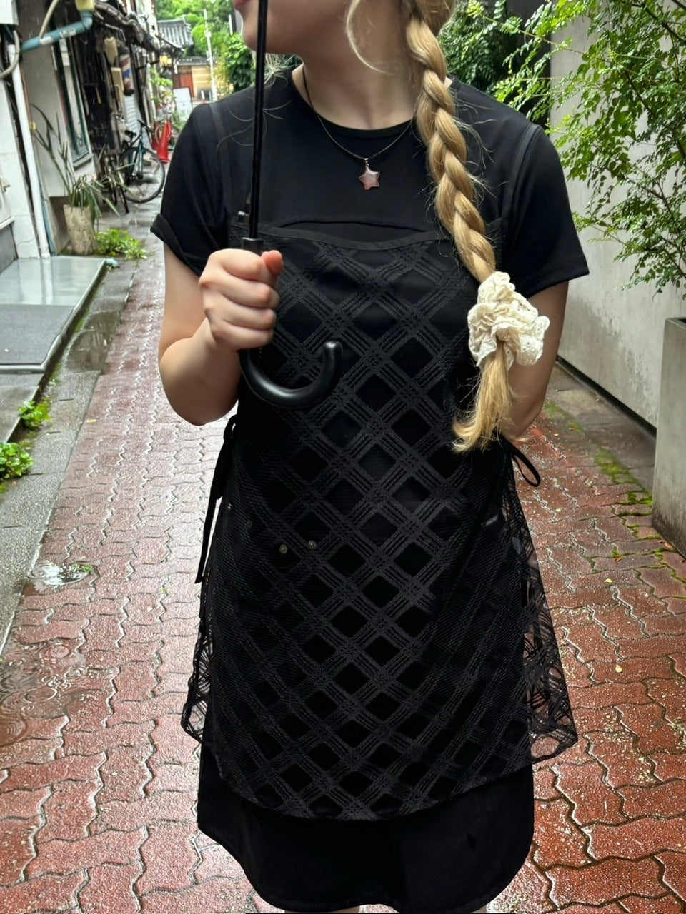 受注制【OaKS】layered check onepiece (2color)