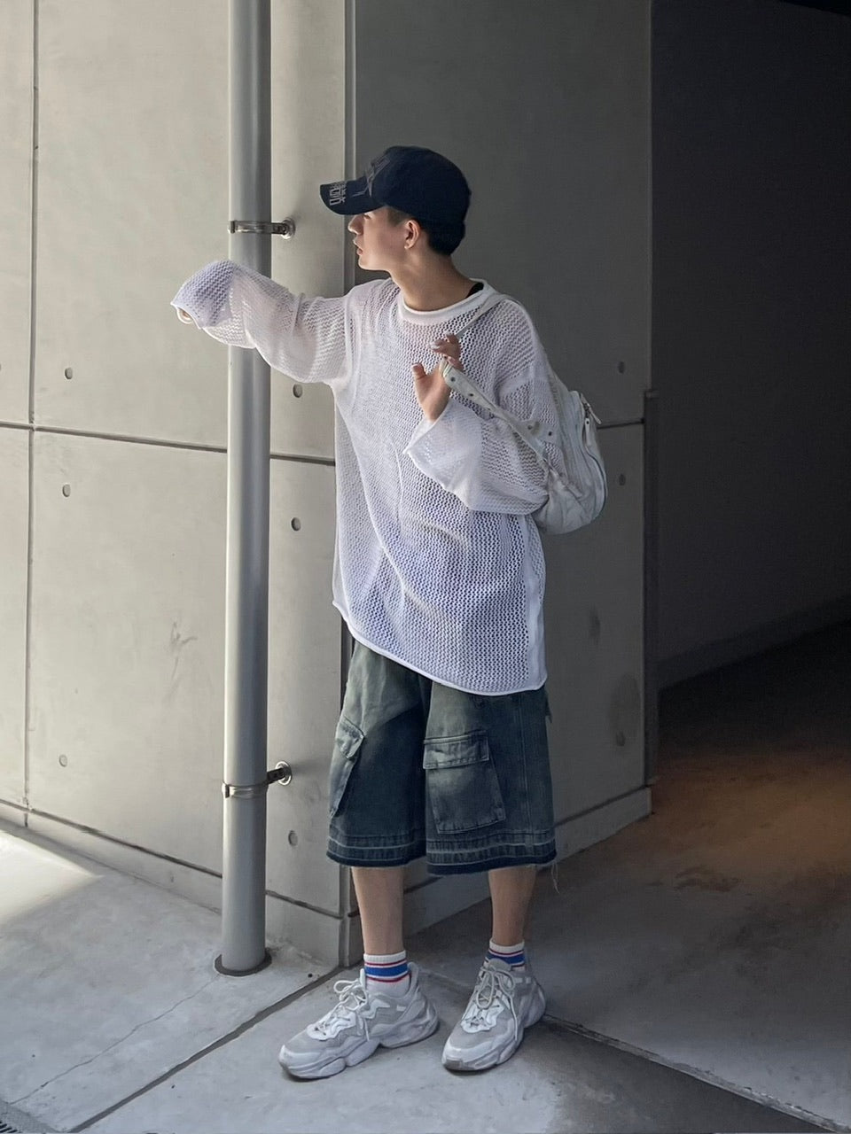 【Chikashitsu +】oversized net summer knit (3color)