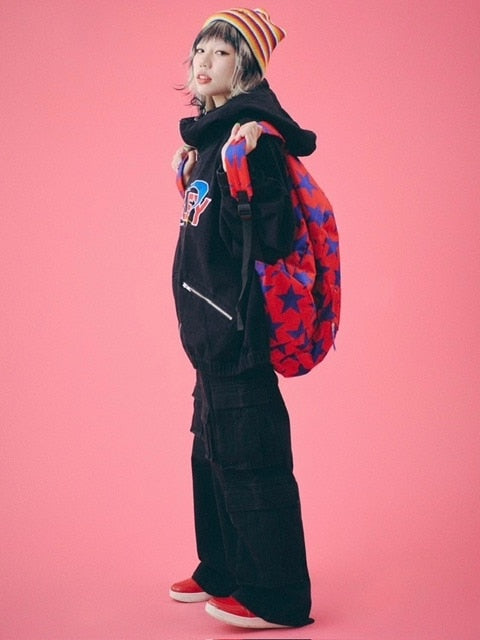 【GALFY】ダーティーデニムワイドカーゴ