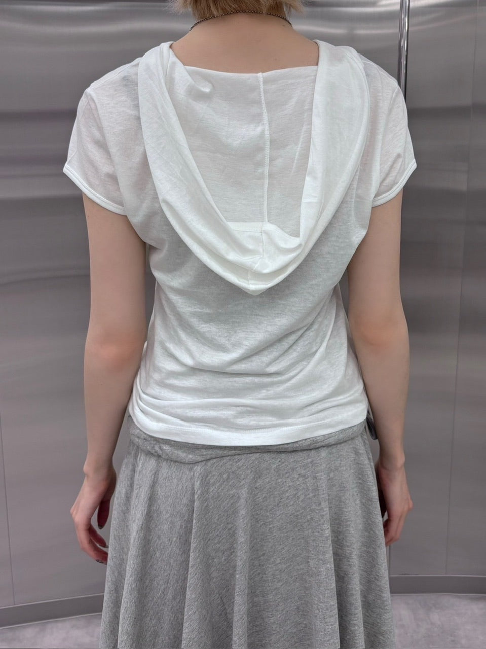 受注制【nmtc +】flower design half sleeve hoodie (3color)