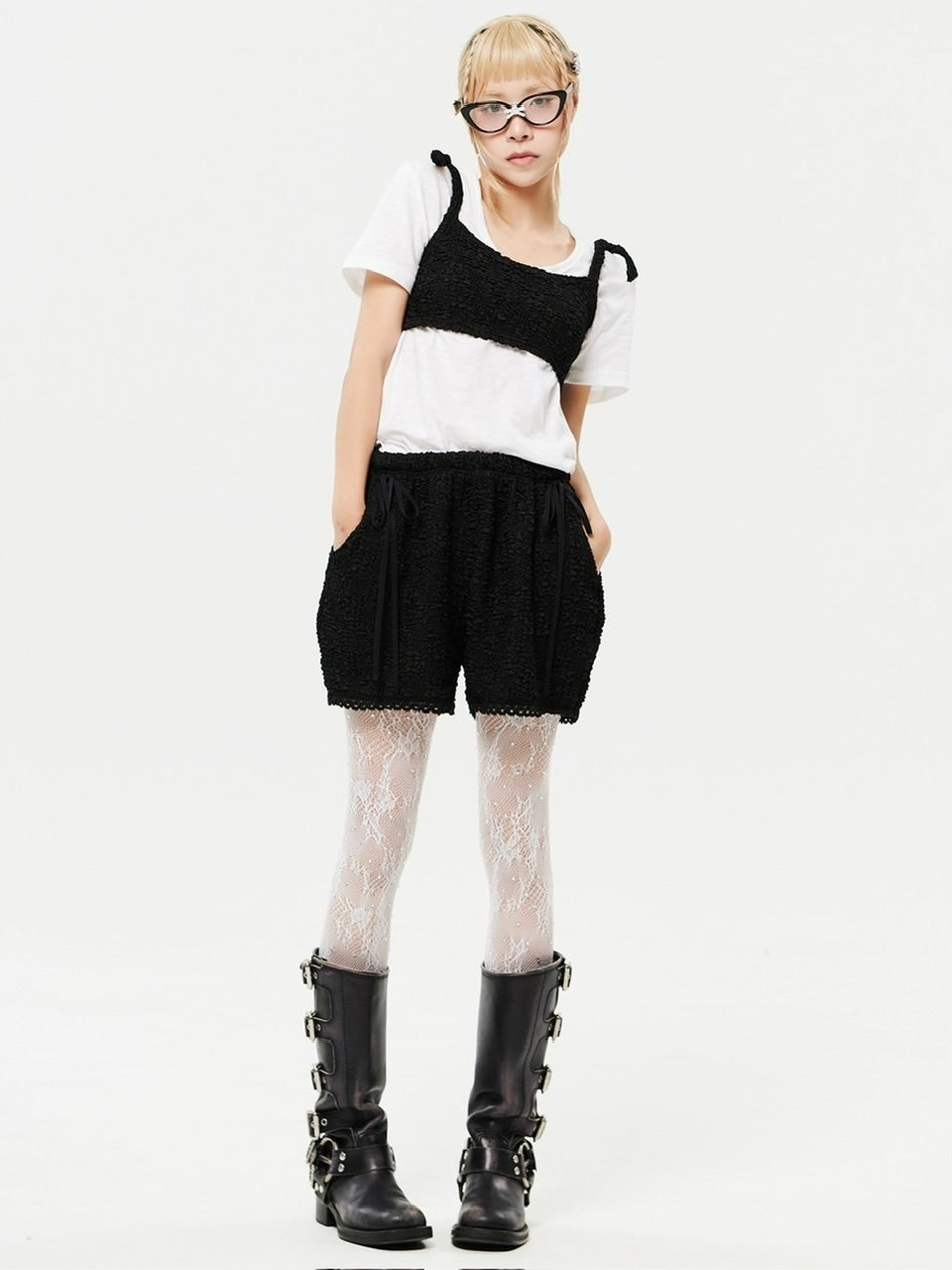 【HOLY NUMBER 7】Lace layered bustier