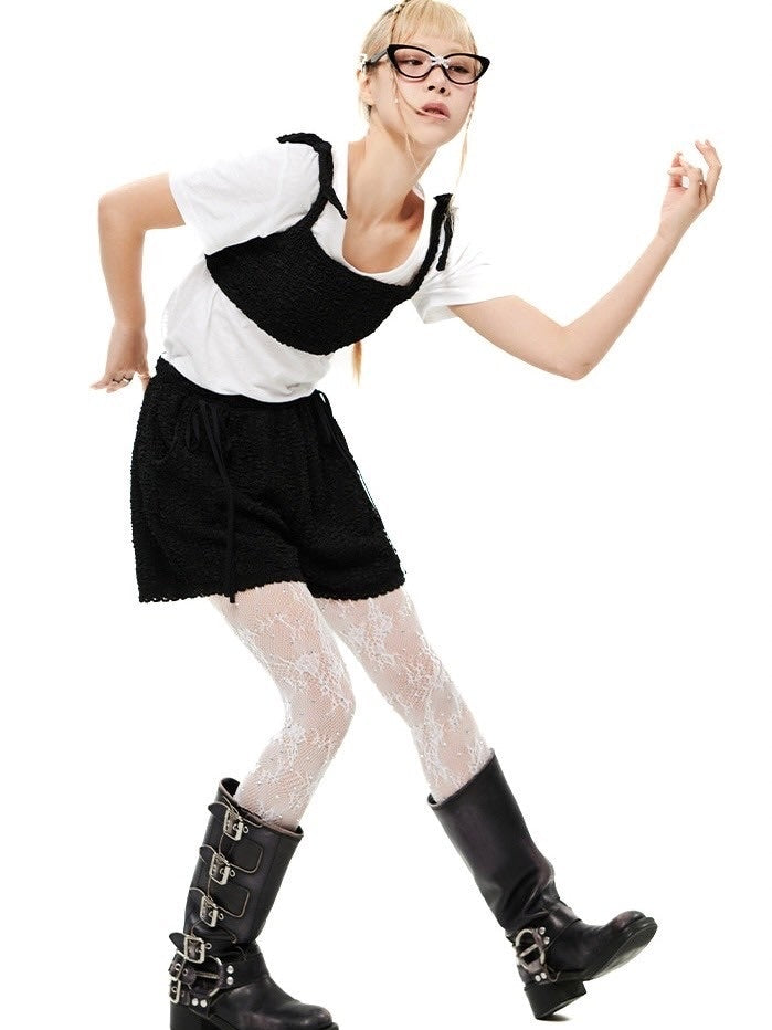 【HOLY NUMBER 7】Lace banded short pants