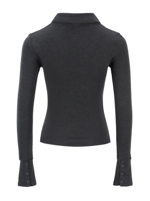 【ARISEISM】Knit Long Sleeve Polo