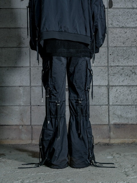 【DIG YOUR OWN GRAVE】WASHING TECH FLAIR PANTS (2color) / 【ディグユアオウングレイブ】ウォッシングテックフレアカーゴパンツ