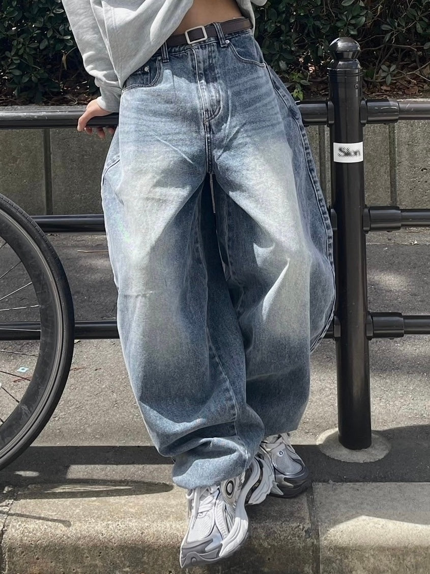 受注制【Chikashitsu +】super buggy denim pants (3color) / 【チカシツプラス】スーパーバギーデニムパンツ