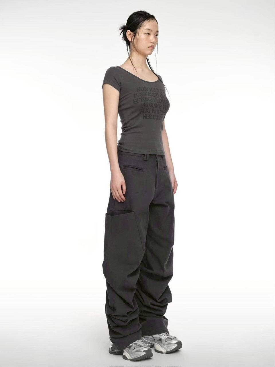 【NACHE】PINTUCK WIDE PANTS (UNISEX)