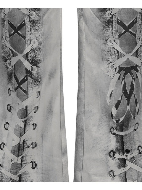 【NACHE】RACE UP PRINTED PANTS