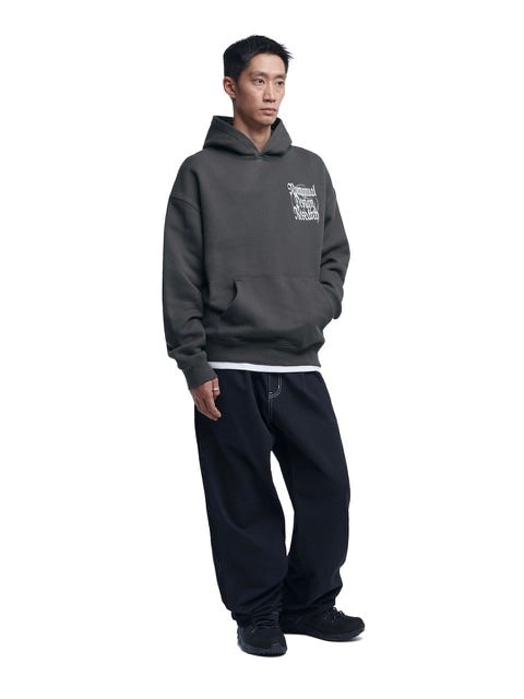 【NOMANUAL】MANERO HOODIE / 【ノーマニュアル】ロゴプリント長袖パーカー