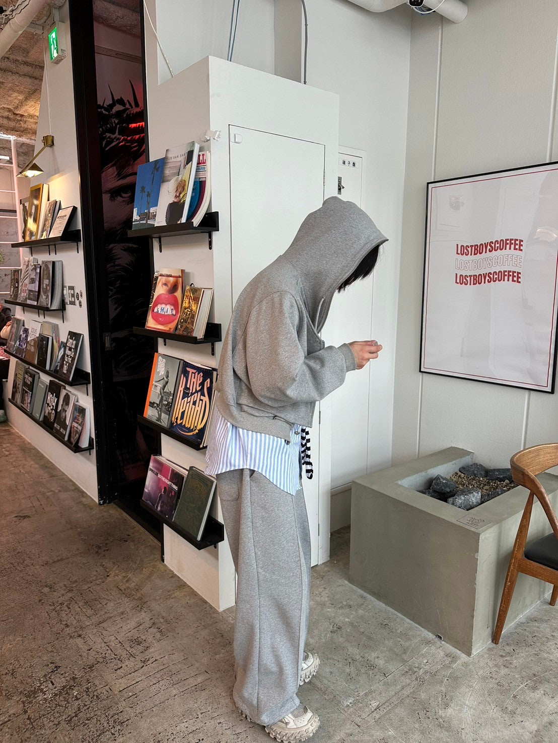 国際配送【LUV CODE】layered zip up hoodie
