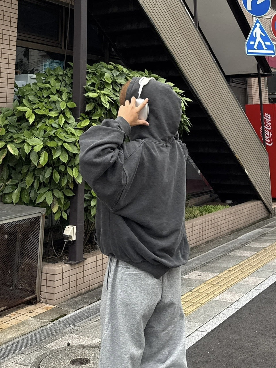 受注制【RENOL】pigment cropped hoodie