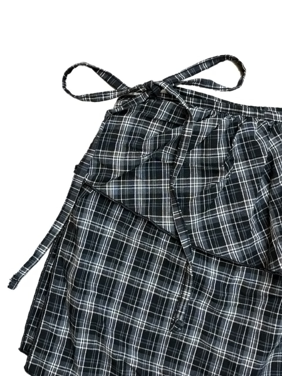 受注制【oaks】check frill wrap skirt (2color)