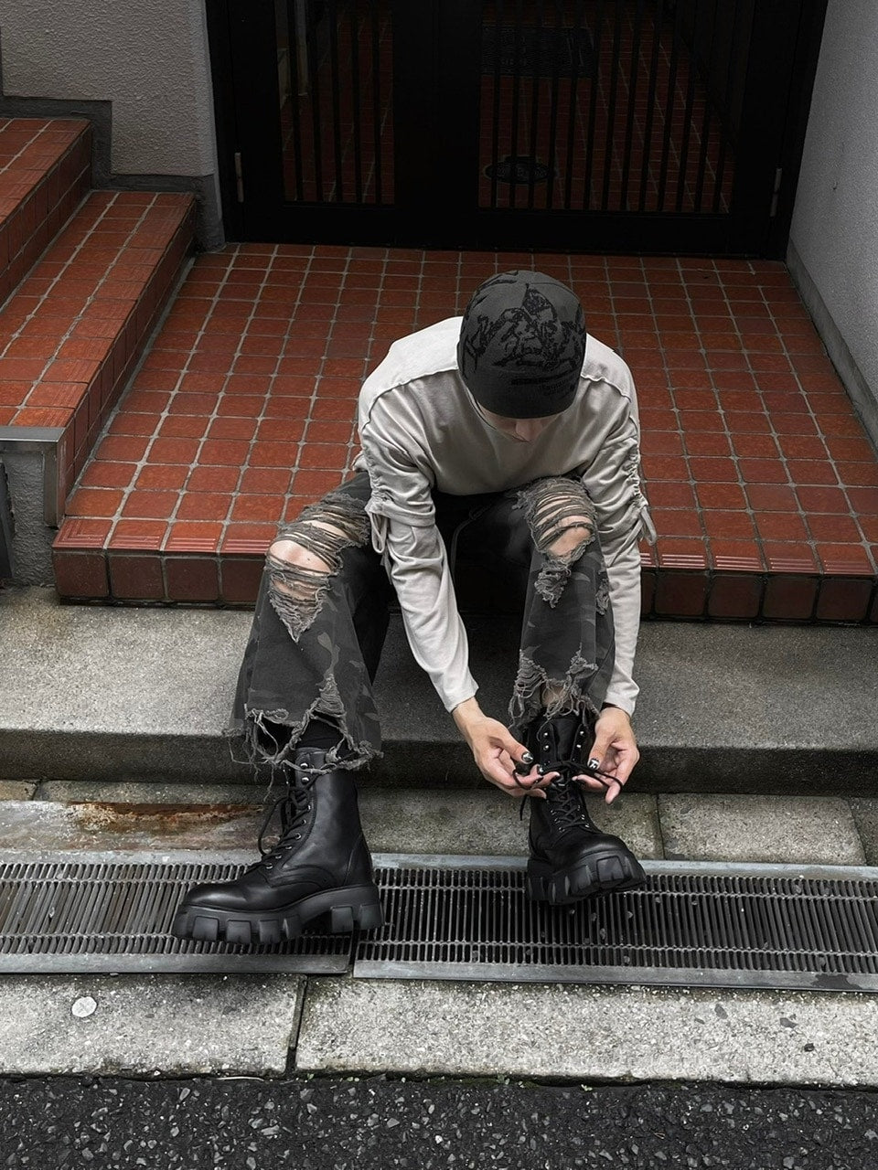 受注制【oaks】oversized shirring layered long sleeve (3color)