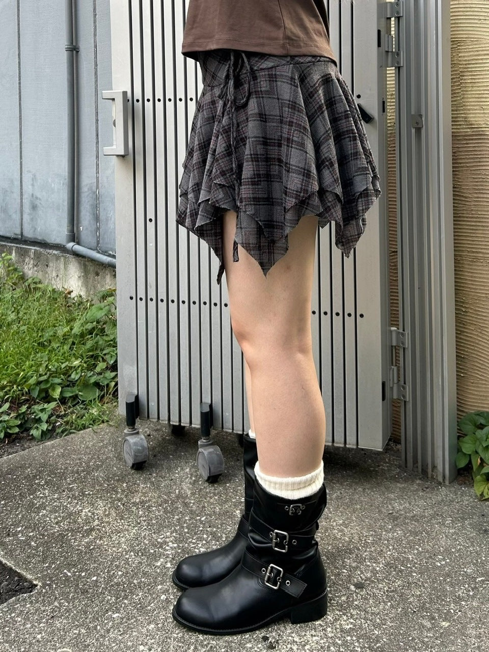 受注制【oaks】check mini skirt (2color)