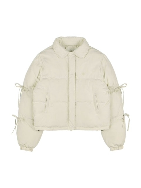 【FANCY CLUB】RIBBON COLLAR SHORT PUFFER