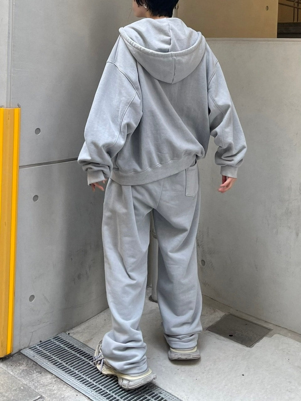 受注制【Chikashitsu +】unisex pigment wash string sweat pants (4color)