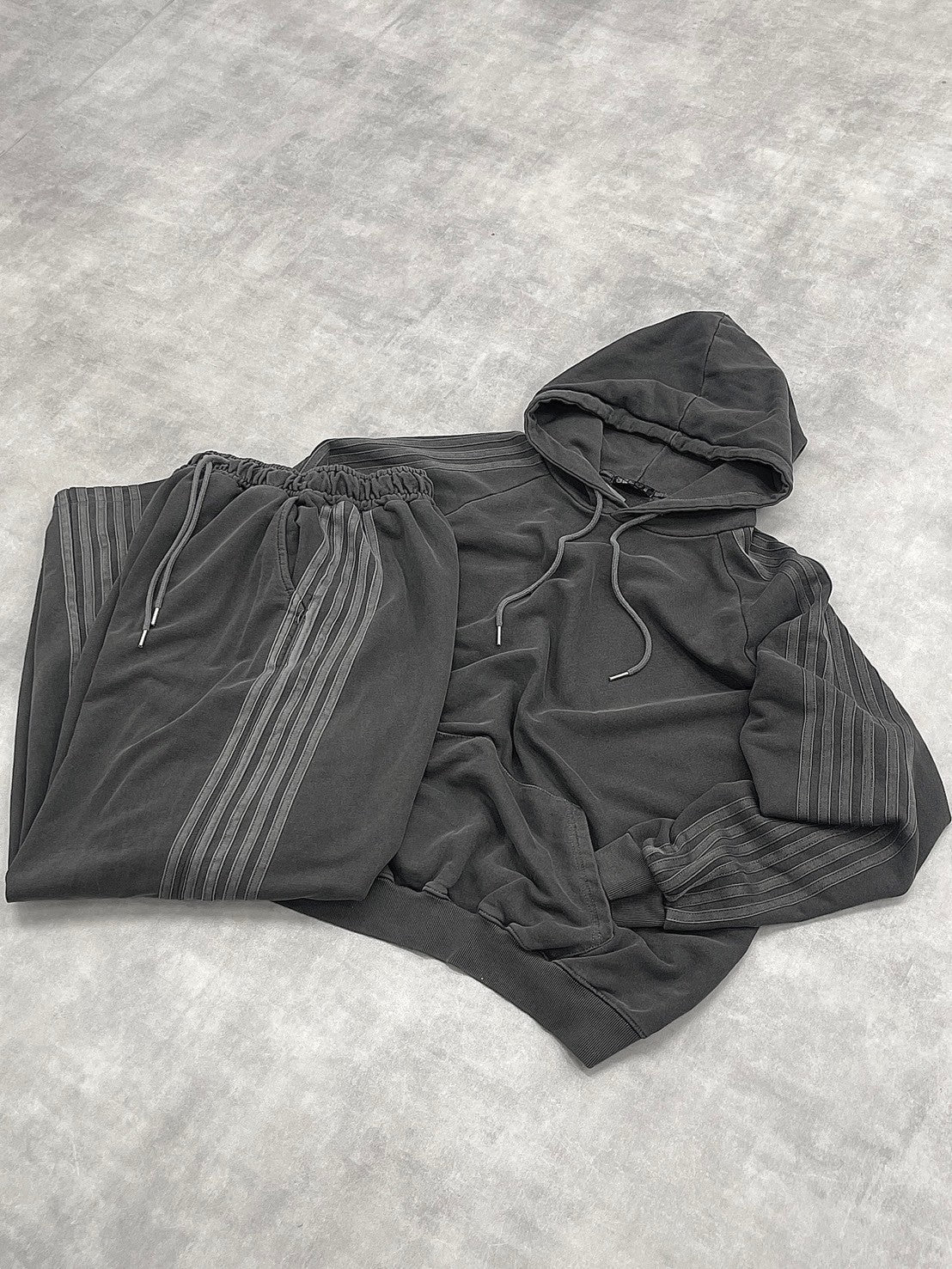 受注制【nmtc +】set up side line pigment sweat pants (2color)