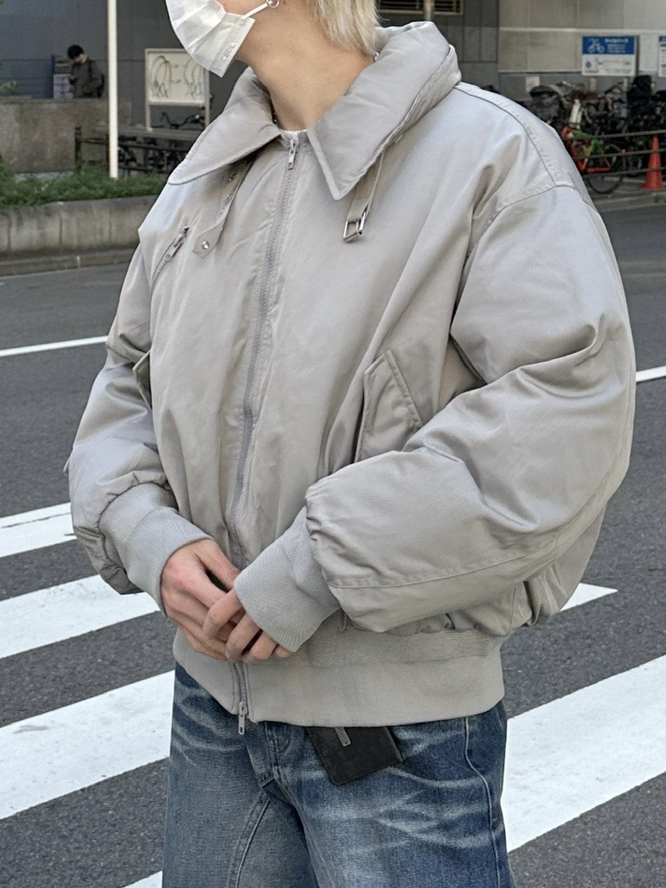 大阪店WEB限定【Chikashitsu +】stand neck padding jacket (2color)