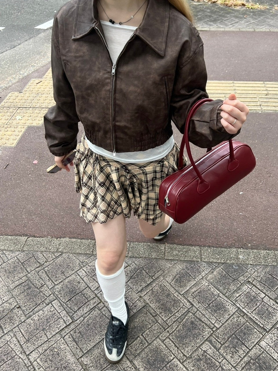 受注制【oaks】fake leather jacket (2color) / 【オークス】フェイクレザージャケット