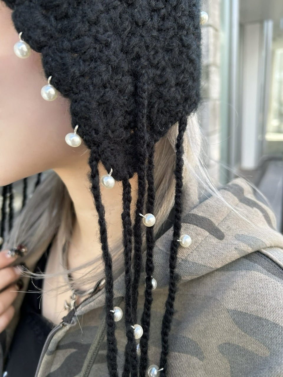 受注制【Never mind the XU】pearl babushka (2color)