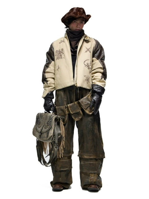 【PERSONSOUL】Leather Totem Coat