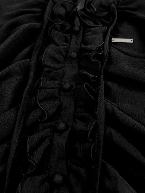 【HOLY NUMBER 7】lace ruffle strap blouse