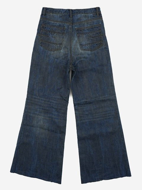【SUNDAY OFF CLUB】Waxed Wide Leg Denim