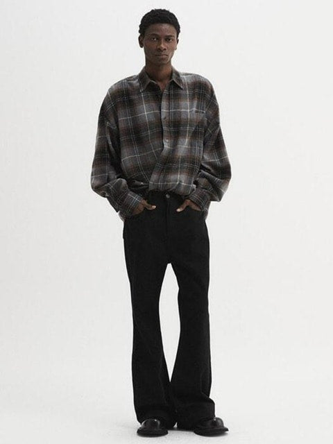 【DNSR】Oversized flannel check shirt