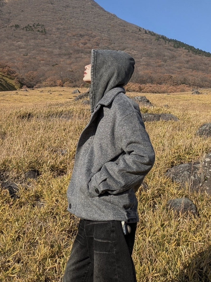 【LUV CODE】brushed zip up jacket
