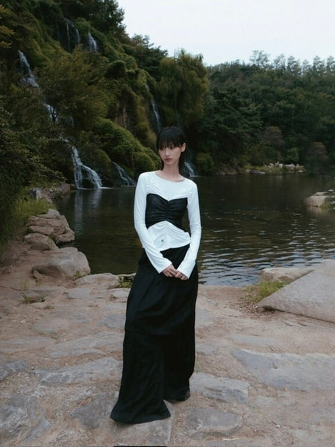 【FLAREUP】Bustier Layered Long Sleeve / 【フレアアップ】ビジターレイヤード長袖Ｔシャツ