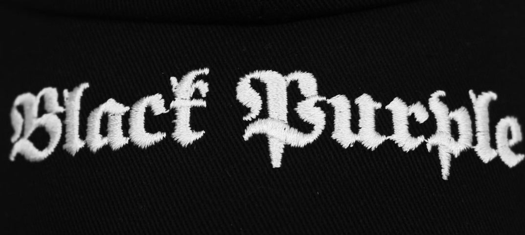 【BLACK PURPLE】Bad-Bat Ball Cap - Black